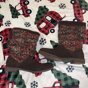 TOMS. Sierra Suede/ sweater style slouch boots. Sz 8